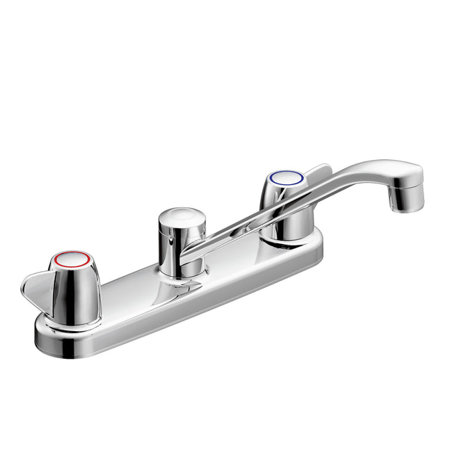 CA40611 - Cornerstone Double Handle Deck Mounted Kitchen Faucet in Chrome