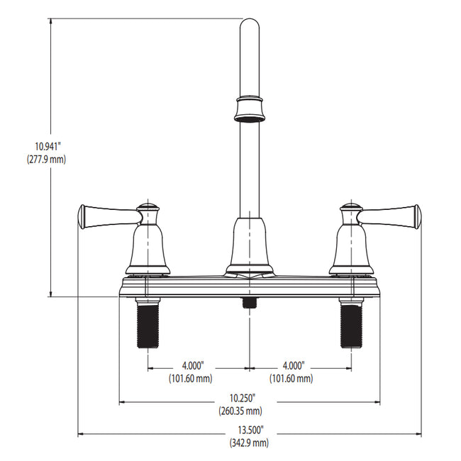 CA41611 - Capstone Two-Handle High Arc Kitchen Faucet in Chrome