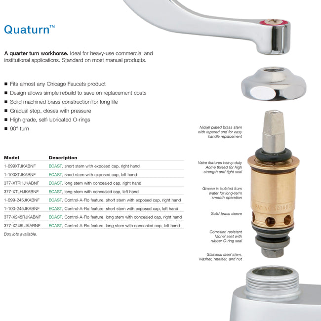 1-100XTJKABNF - Left-Hand Quaturn Compression Operating Cartridge