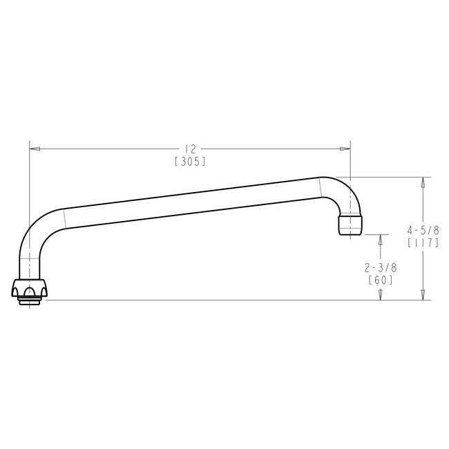 L12JKABCP - 12" L-Type Swing Spout