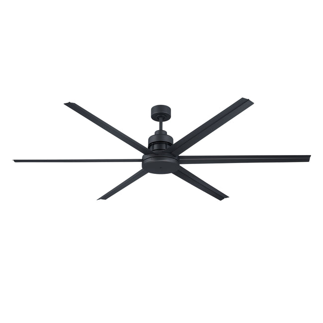 MND72FB6 - Mondo 72" 6 Blade Indoor / Outdoor Ceiling Fan - Remote & Wall Control - Flat Black