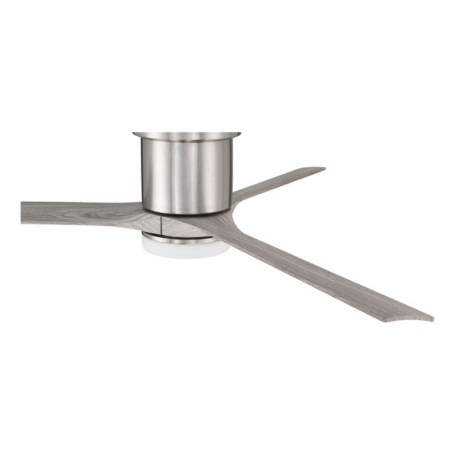 BRK60BNK3 - Burke 60" 3 Blade Ceiling Fan with Light Kit - Remote Control - Brushed Polished Nickel