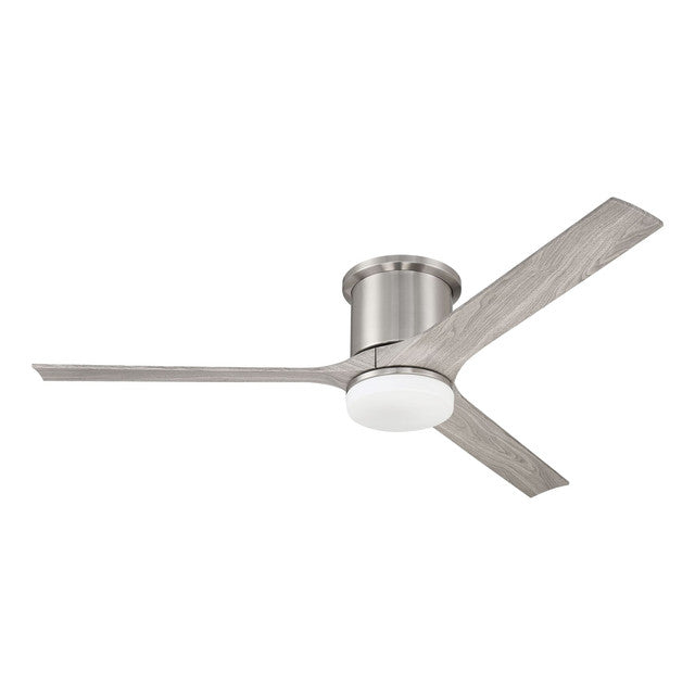 BRK60BNK3 - Burke 60" 3 Blade Ceiling Fan with Light Kit - Remote Control - Brushed Polished Nickel