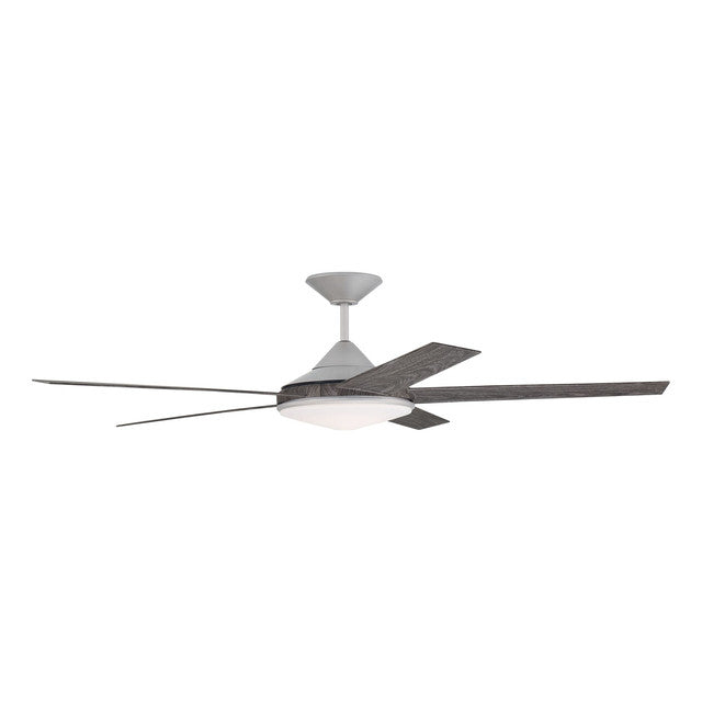 DLY60PN5 - Delaney 60" 5 Blade Indoor / Outdoor Ceiling Fan with Light Kit - Remote Control - Painte