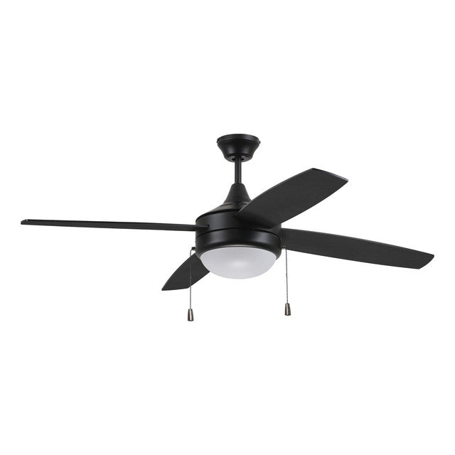 EPHA52FB4 - Phaze 52" 4 Blade Ceiling Fan with Light Kit - Pull Chain - Flat Black