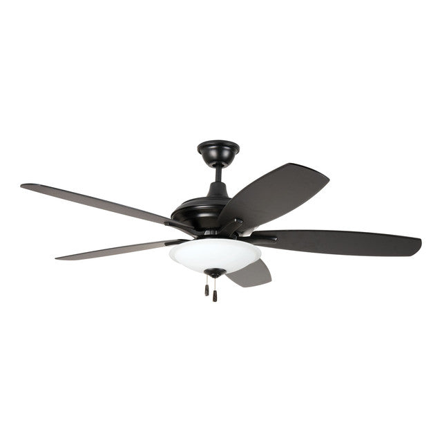 JAM52FB5-LED - Jamison 52" 5 Blade Ceiling Fan with Light Kit - Pull Chain - Matte Black