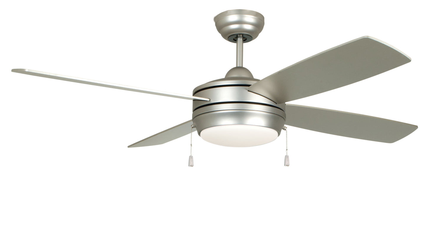 LAV44BN4LK-LED - Laval 44" 4 Blade Ceiling Fan with Light Kit - Pull Chain - Brushed Satin Nickel