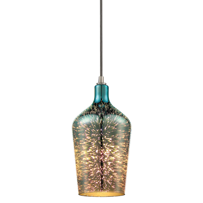 P720BNK1 - 6" Wide Mini Pendant with Burst Glass Shade