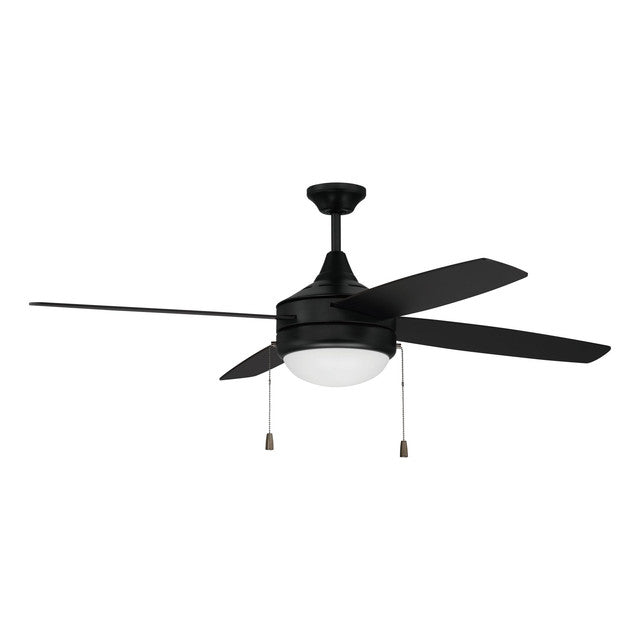 PHA52FB4 - Phaze 52" 4 Blade Ceiling Fan with Light Kit - Flat Black