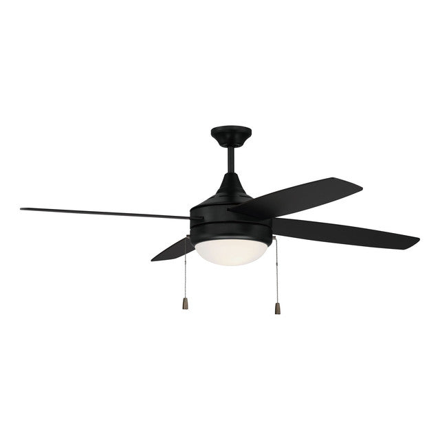 PHA52FB4 - Phaze 52" 4 Blade Ceiling Fan with Light Kit - Flat Black