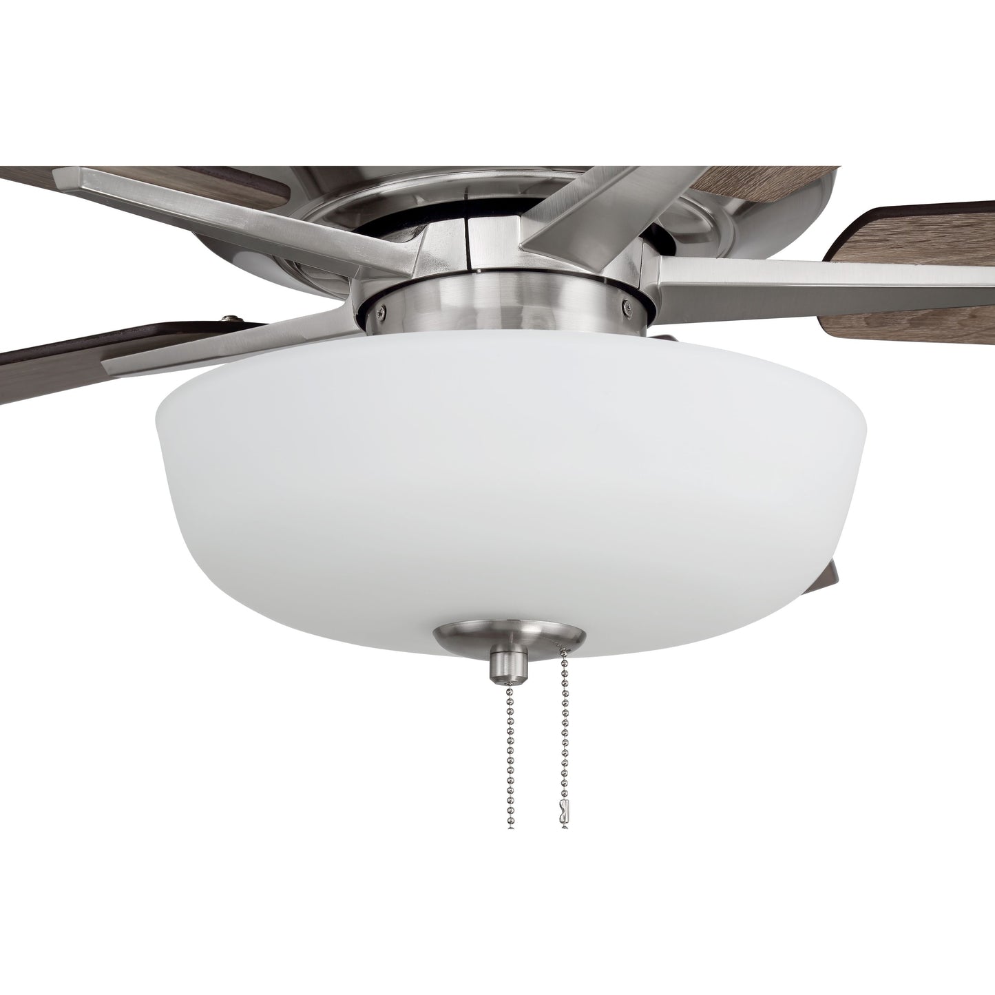 S111BNK5-60DWGWN - Super Pro 111 60" 5 Blade Ceiling Fan with Light Kit - Pull Chain - Brushed Polis