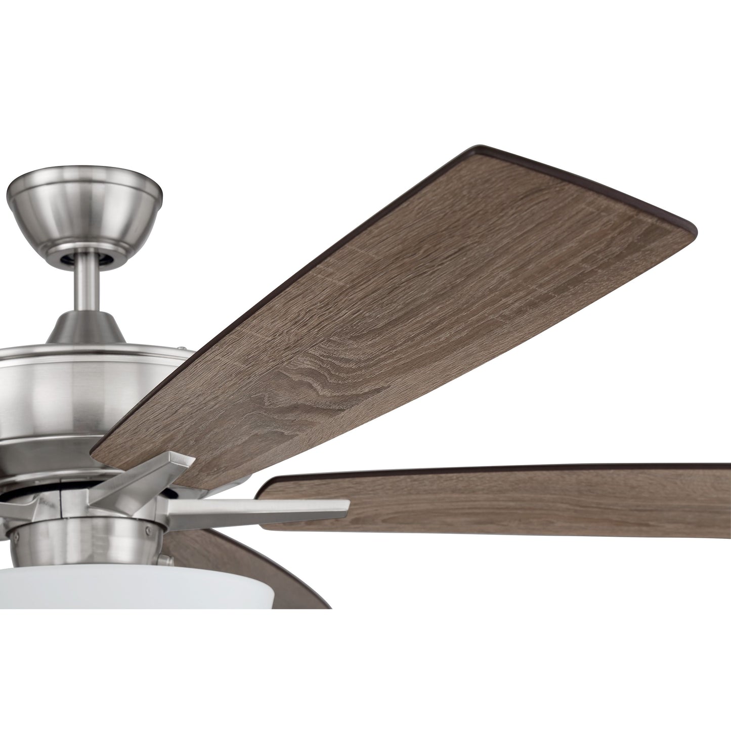 S111BNK5-60DWGWN - Super Pro 111 60" 5 Blade Ceiling Fan with Light Kit - Pull Chain - Brushed Polis