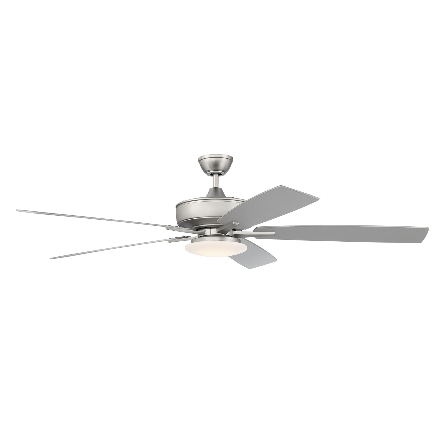 S112BN5-60BNGW - Super Pro 112 60" 5 Blade Ceiling Fan with Light Kit - Hard-wire - Brushed Satin Ni