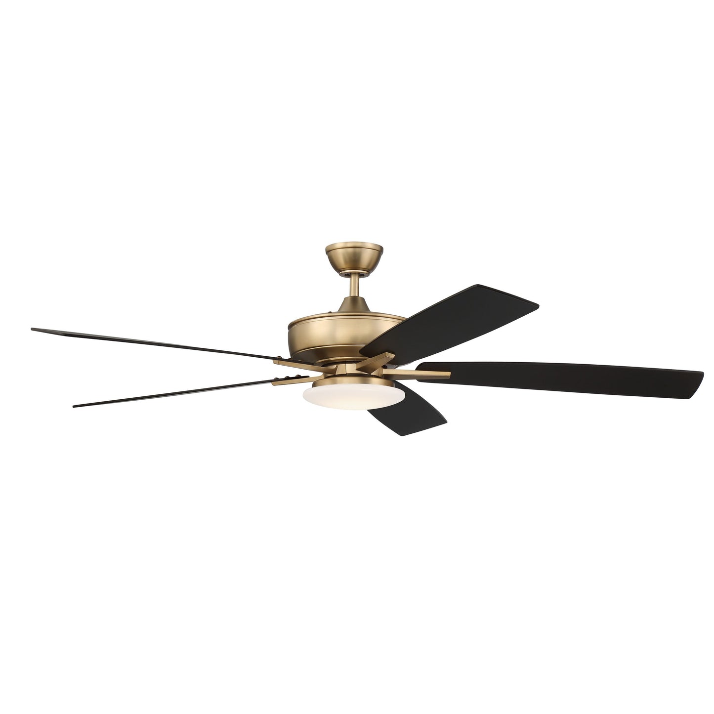 S112SB5-60BWNFB - Super Pro 112 60" 5 Blade Ceiling Fan with Light Kit - Hard-wire - Satin Brass