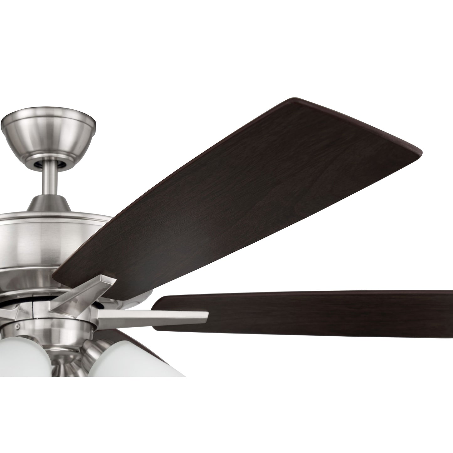 S114BNK5-60DWGWN - Super Pro 114 60" 5 Blade Ceiling Fan with Light Kit - Pull Chain - Brushed Polis