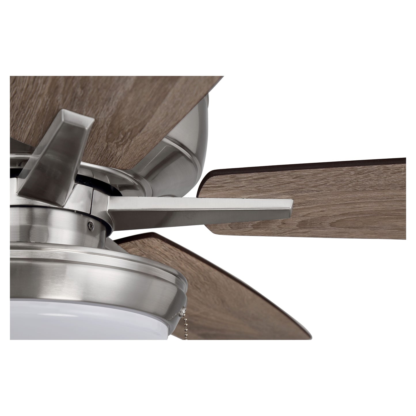 S119BNK5-60DWGWN - Super Pro 119 60" 5 Blade Ceiling Fan with Light Kit - Pull Chain - Brushed Polis