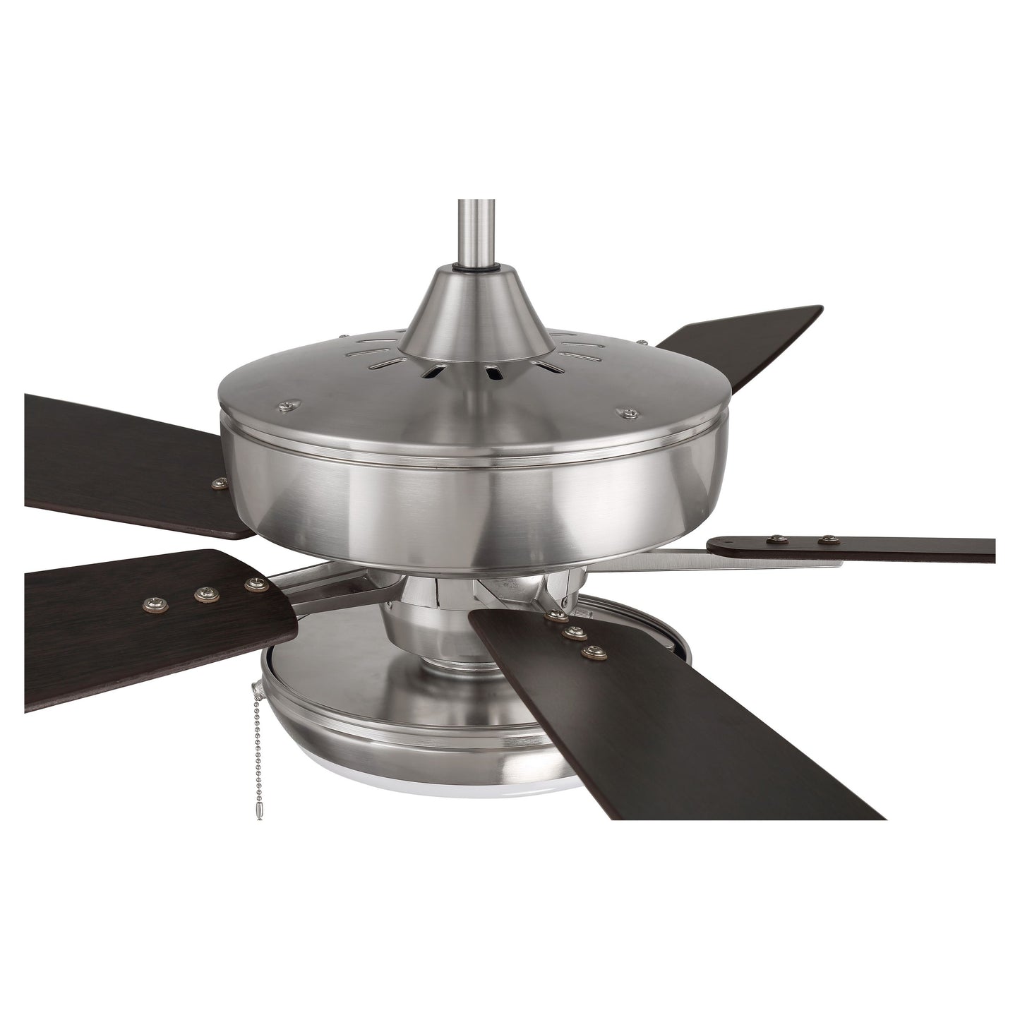 S119BNK5-60DWGWN - Super Pro 119 60" 5 Blade Ceiling Fan with Light Kit - Pull Chain - Brushed Polis