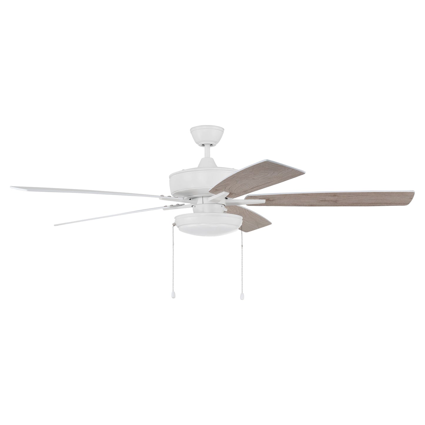 S119W5-60WWOK - Super Pro 119 60" 5 Blade Ceiling Fan with Light Kit - Pull Chain - White