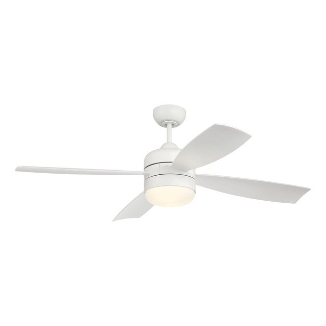 SBN52W4 - Sebastion 52" 4 Blade Indoor / Outdoor Ceiling Fan with Light Kit - Wi-Fi Remote Control -