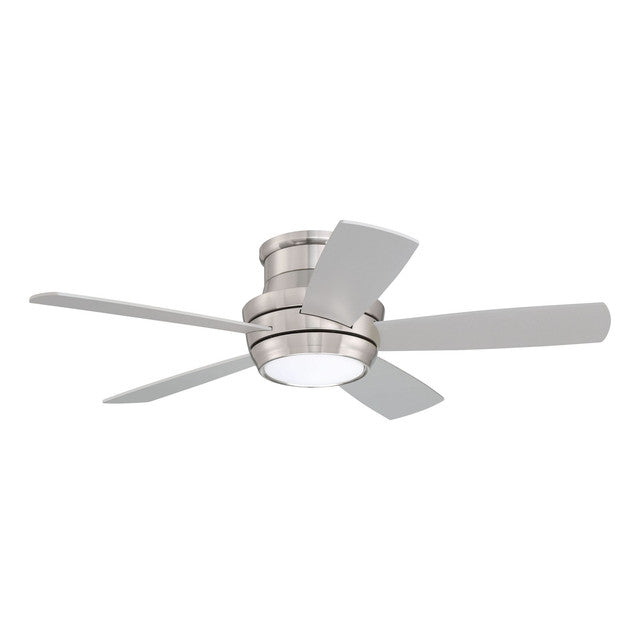 TMPH44BNK5 - Tempo Hugger 44" 5 Blade Ceiling Fan with Light Kit - Remote & Wall Control - Brushed P