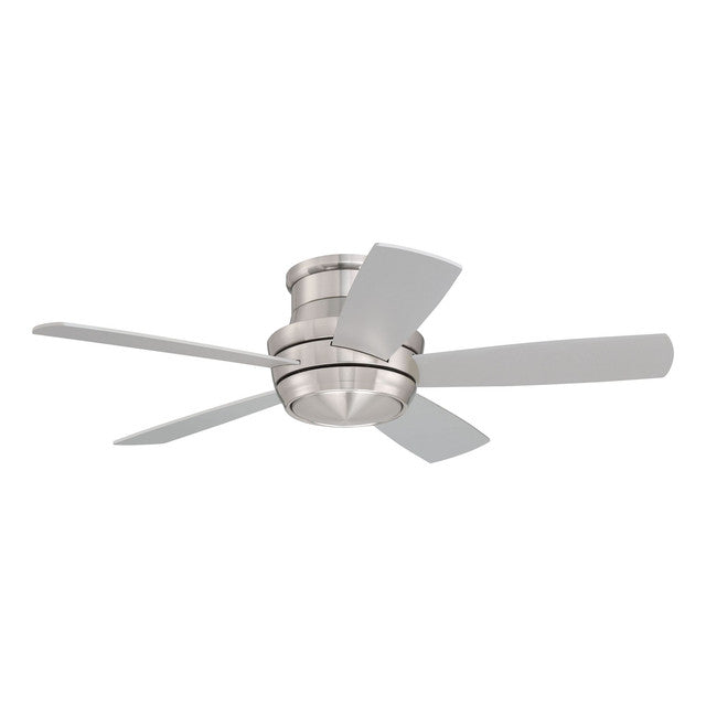 TMPH44BNK5 - Tempo Hugger 44" 5 Blade Ceiling Fan with Light Kit - Remote & Wall Control - Brushed P