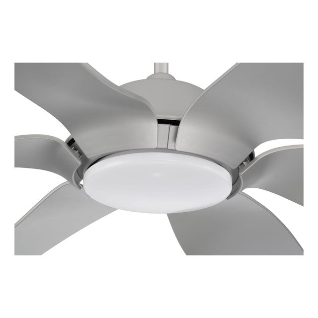 ZOM66TI6 - Zoom 66" 6 Blade Indoor / Outdoor Ceiling Fan with Light Kit - Remote Control - Titanium