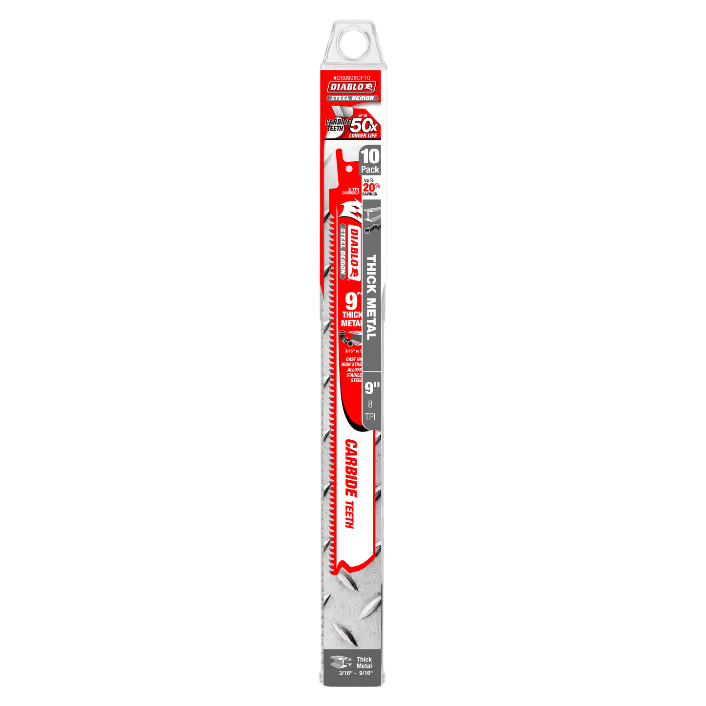 Steel Demon Carbide Recip Blades for Thick Metal (3/16" - 9/16") Cutting