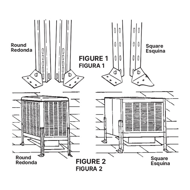 7805 - Tan Round Corner Cooler Leg Kit