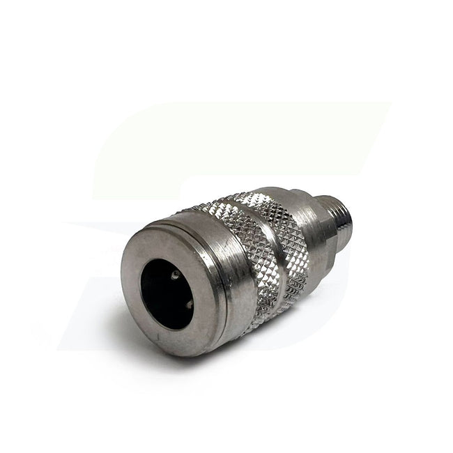 2FM2-S - 1/4" F-Series Stainless Steel Pneumatic Manual Male Threaded Coupler