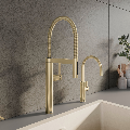 527476 - Culina II Semi-Pro Pull-Down Dual-Spray Kitchen Faucet - Satin Gold