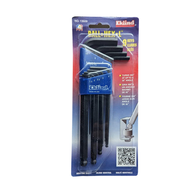 13609 - Metric Long Series Ball-Hex-L Key Set 9 Count