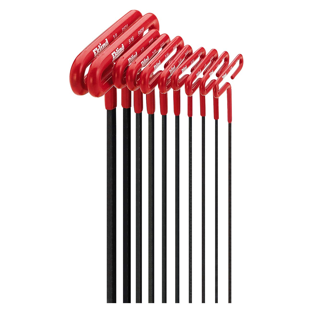 53910 - Cushion Grip Hex T-Key Allen Wrench Set - 10pc - 3/32 to 3/8 in