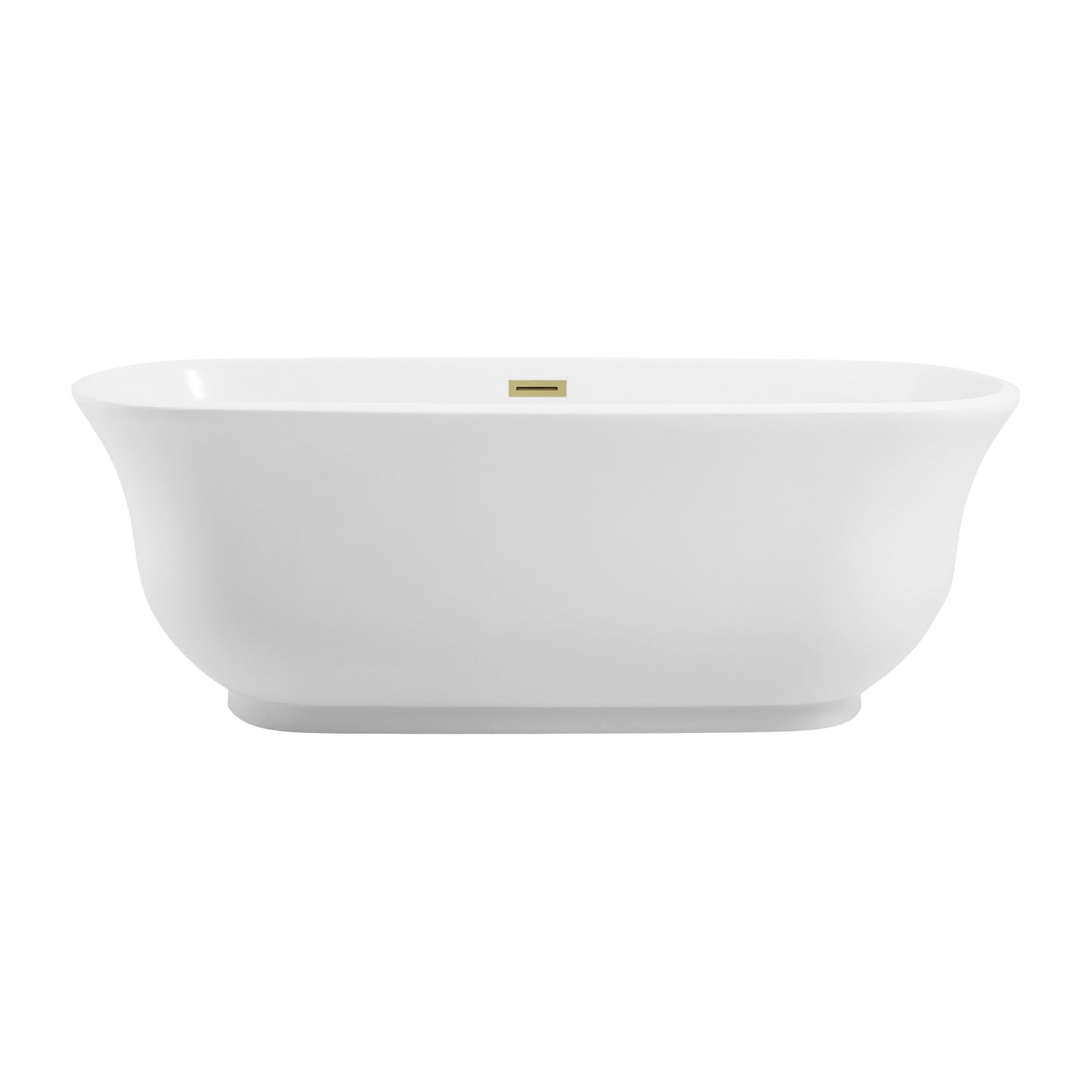 Coralie 67" Soaking Bathtub in Glossy White