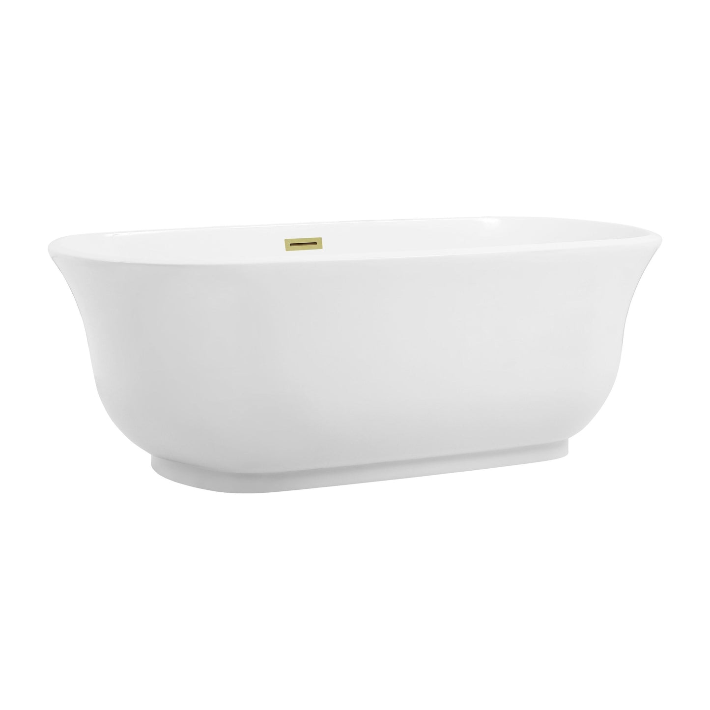 Coralie 67" Soaking Bathtub in Glossy White