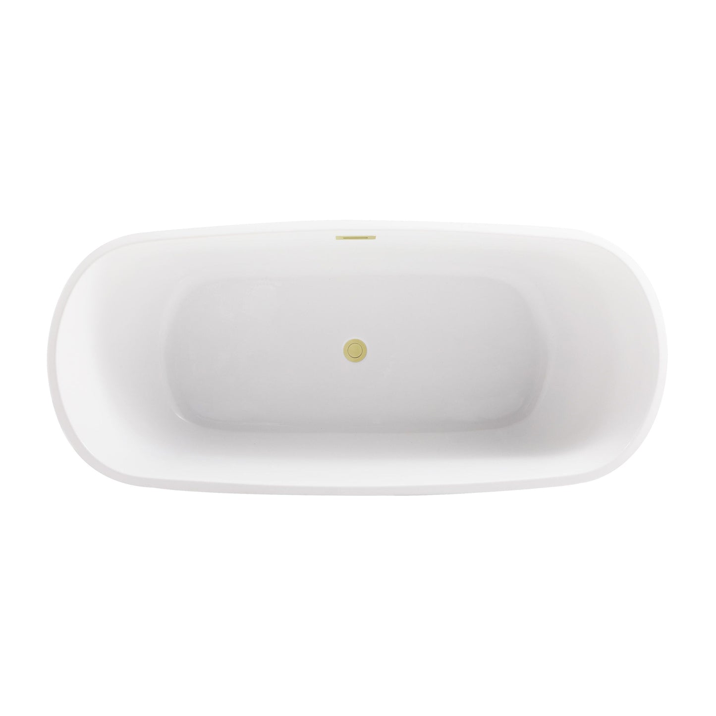 Coralie 67" Soaking Bathtub in Glossy White