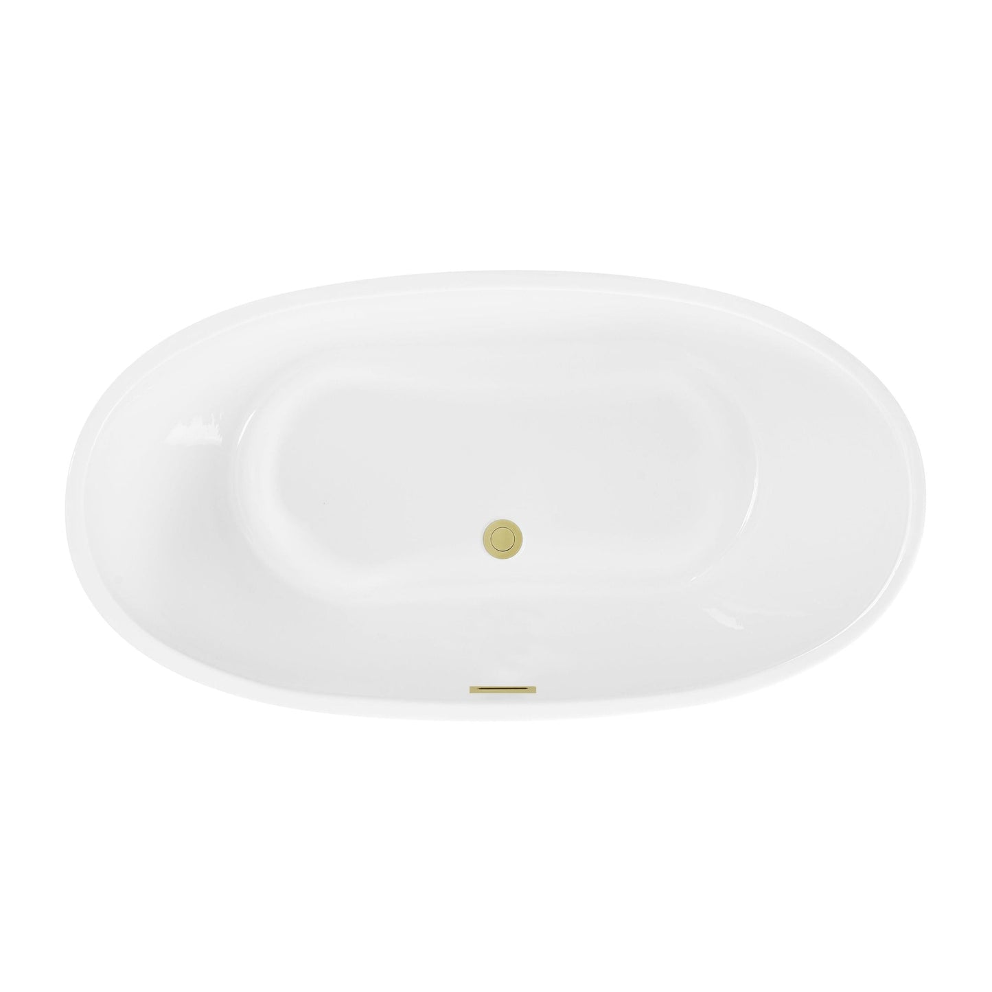 Ines 59" Soaking Bathtub in Glossy White