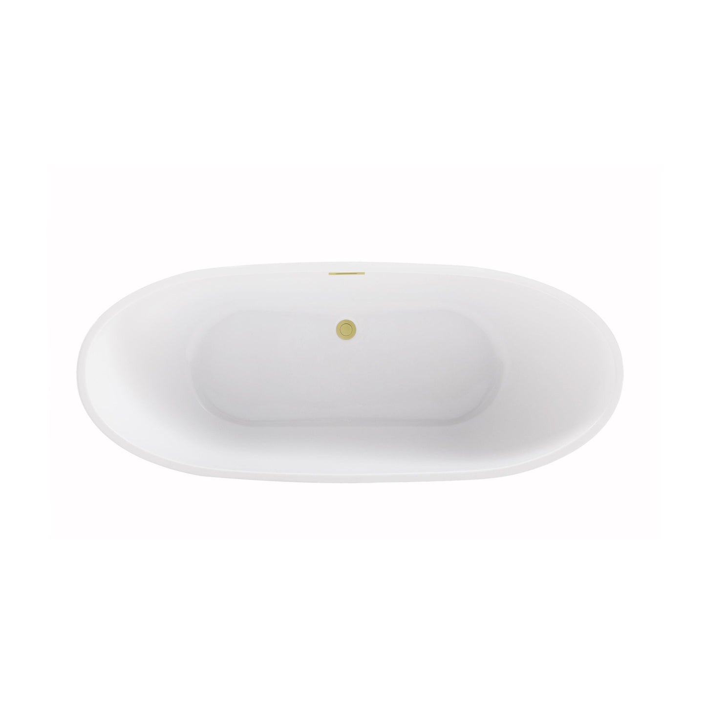 Ines 67" Soaking Bathtub in Glossy White