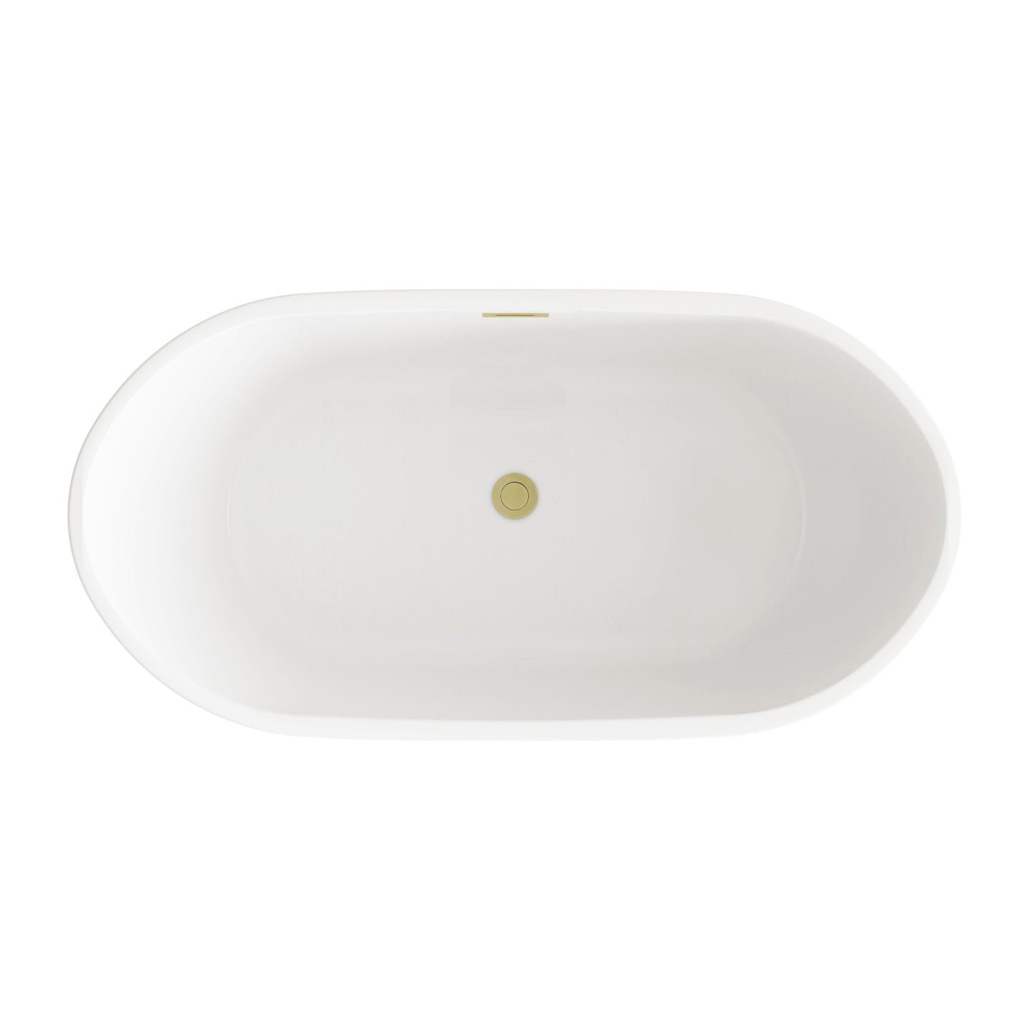 Ines 72" Soaking Bathtub in Glossy White