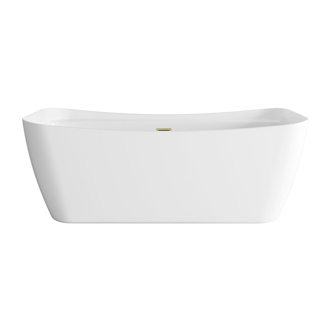 Harrieta 67" Soaking Bathtub in Glossy White