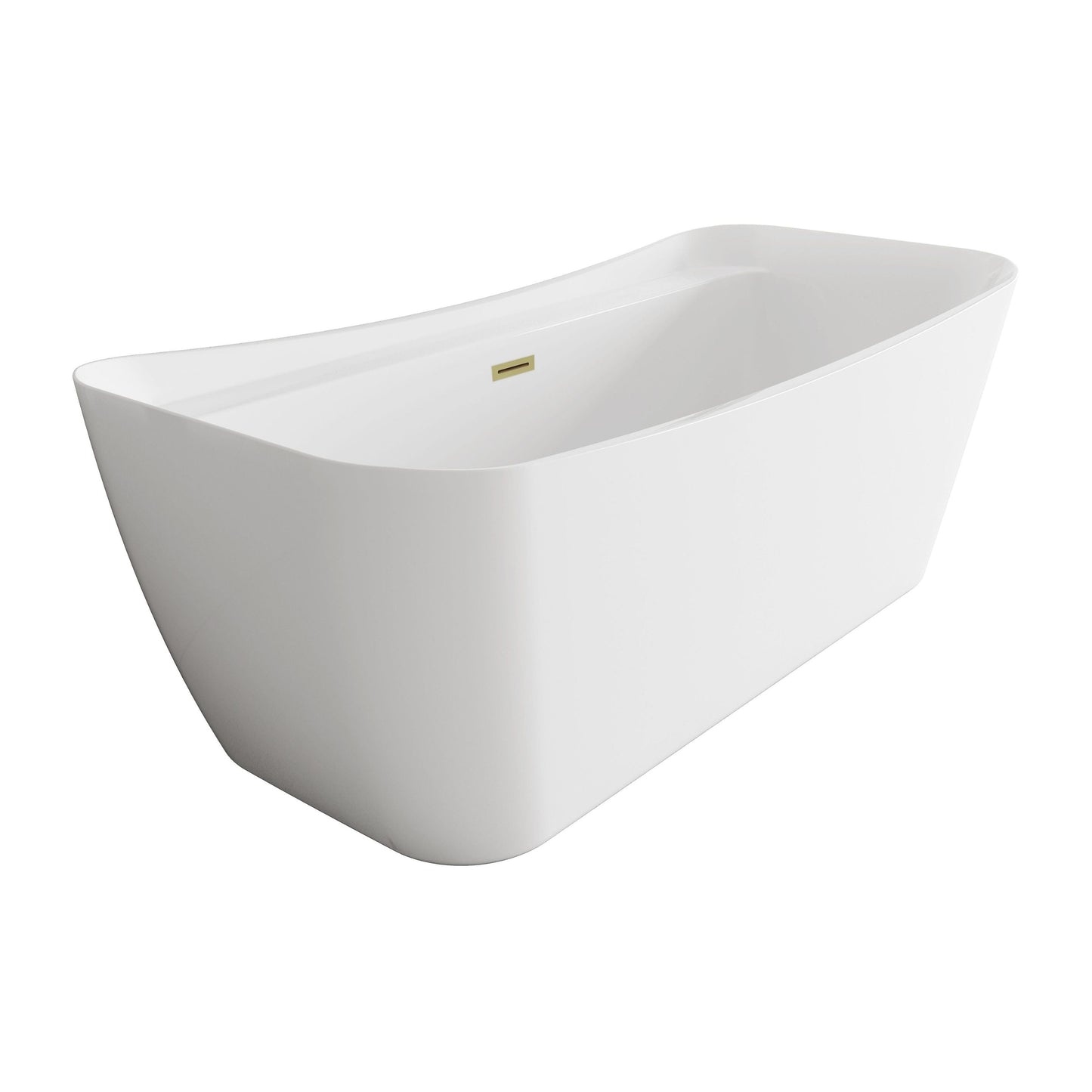 Harrieta 67" Soaking Bathtub in Glossy White