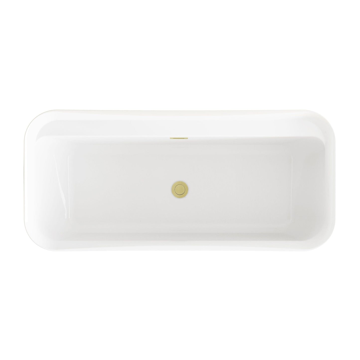 Harrieta 67" Soaking Bathtub in Glossy White