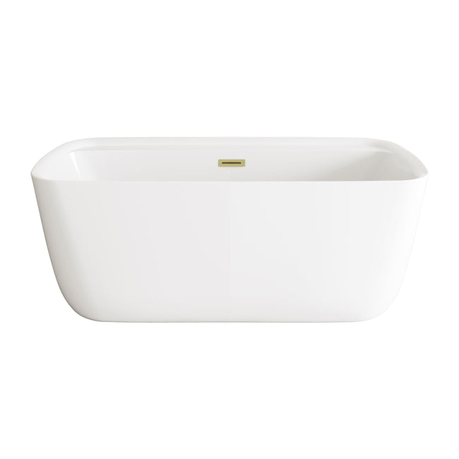 Calum 59" Soaking Bathtub in Glossy White