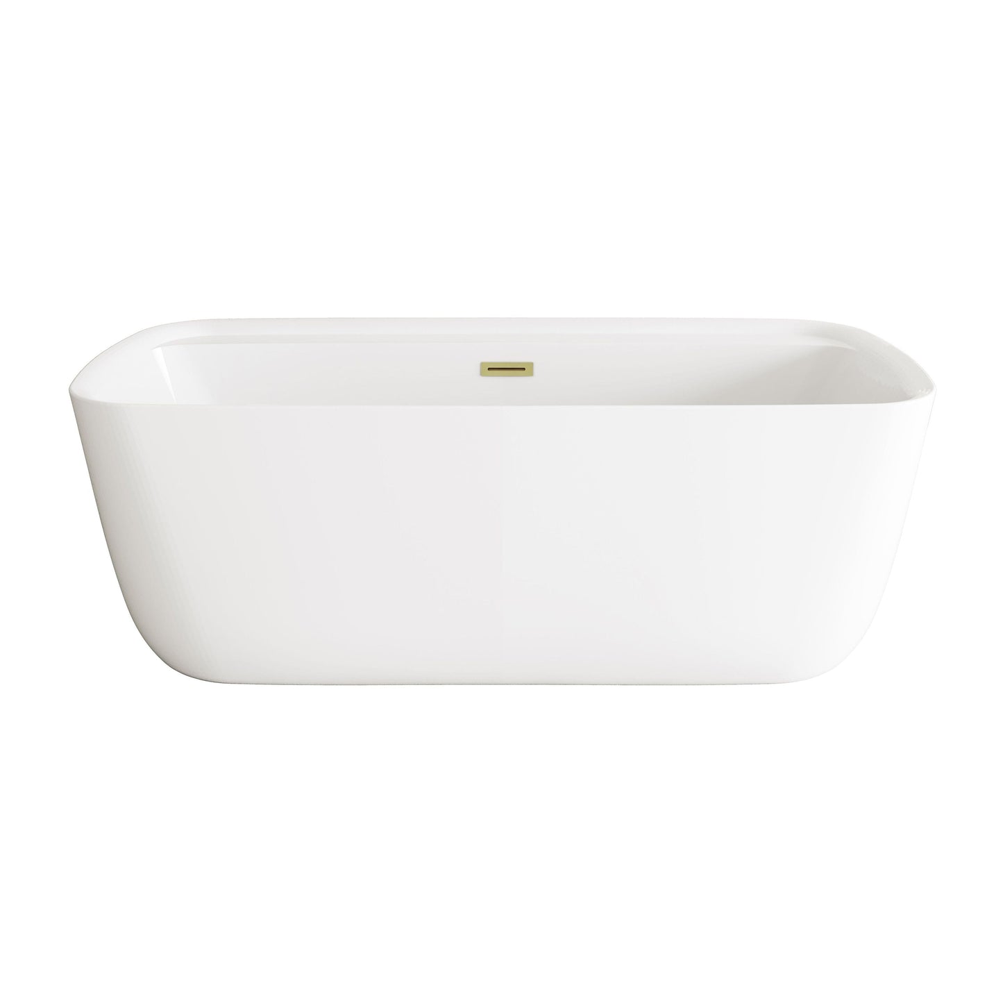 Calum 67" Soaking Bathtub in Glossy White