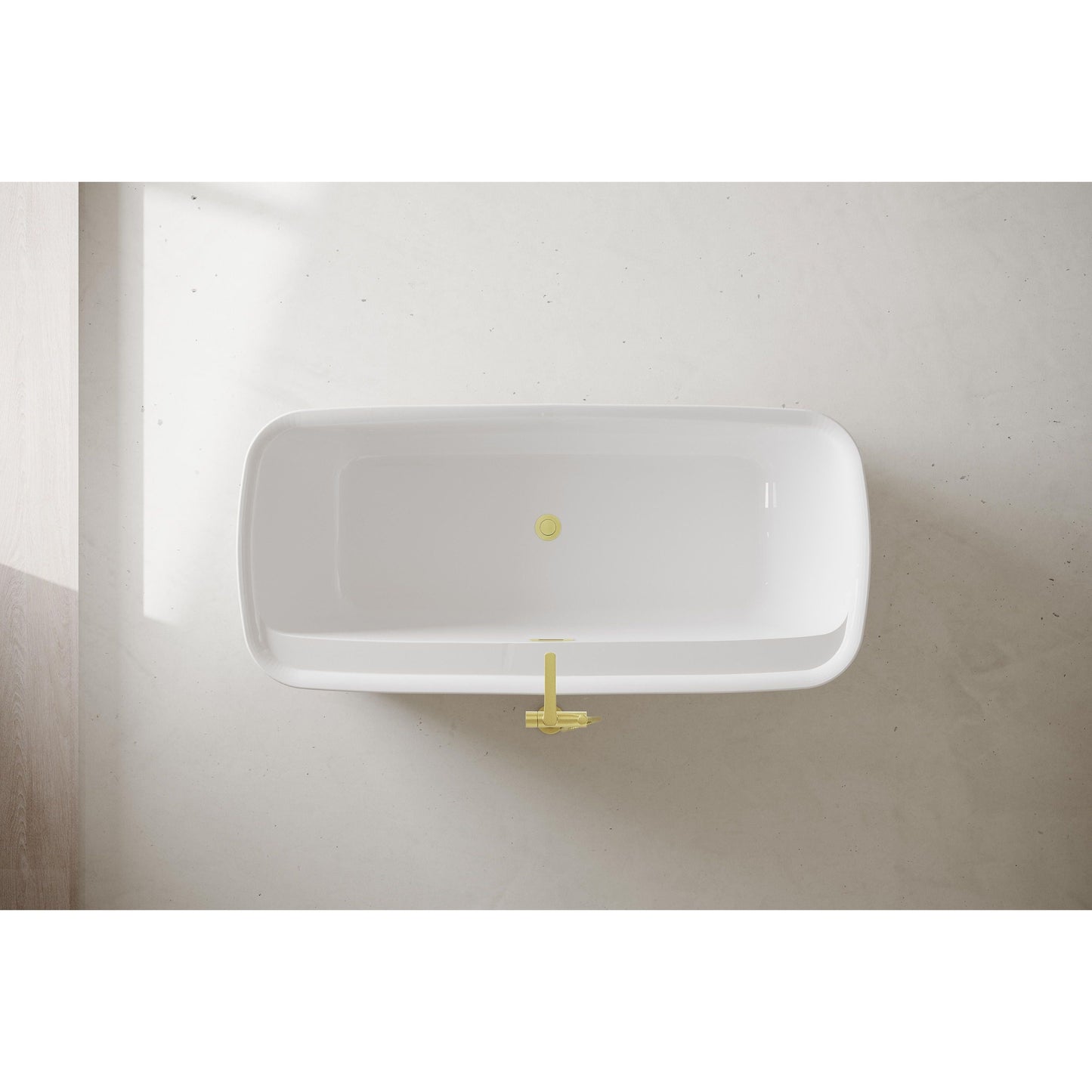 Calum 67" Soaking Bathtub in Glossy White