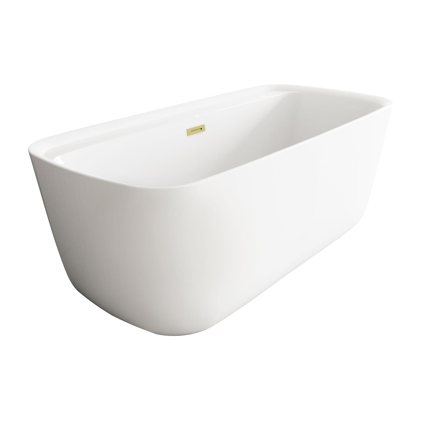 Calum 67" Soaking Bathtub in Glossy White