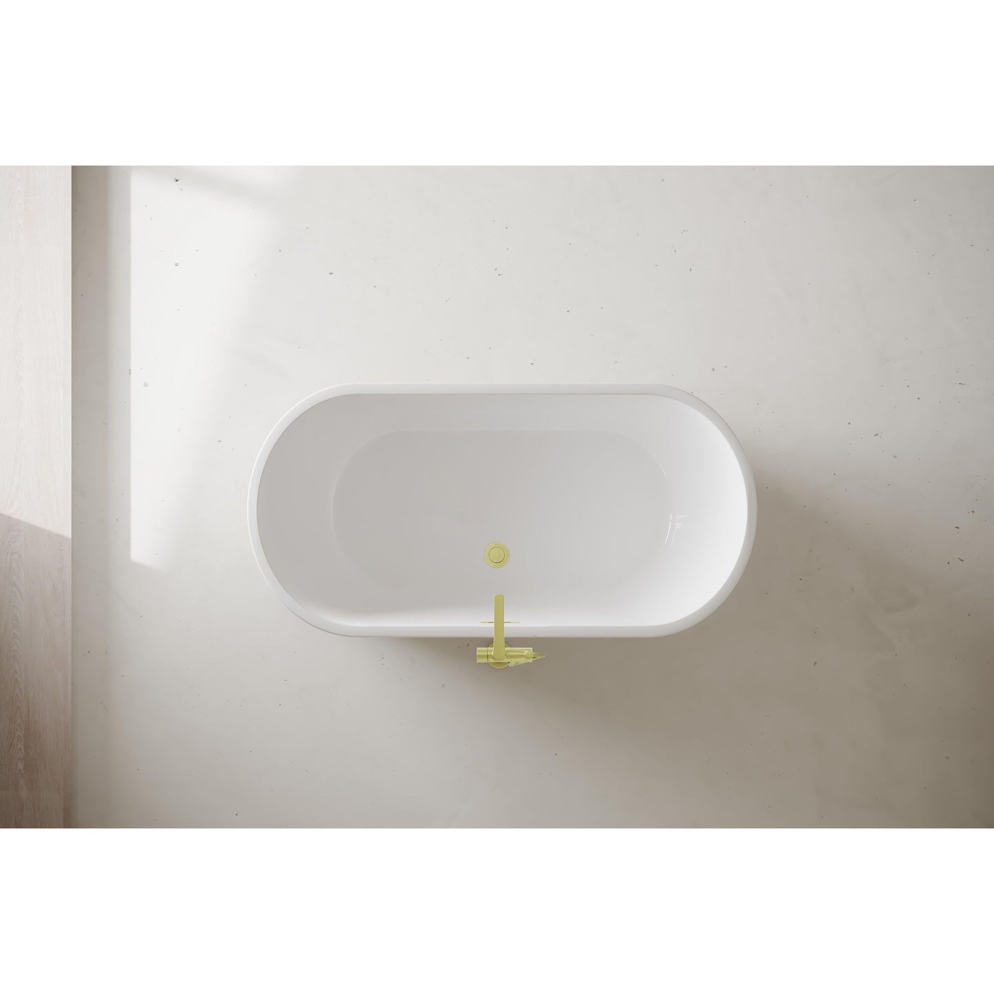 Odette 59" Soaking Bathtub in Glossy White