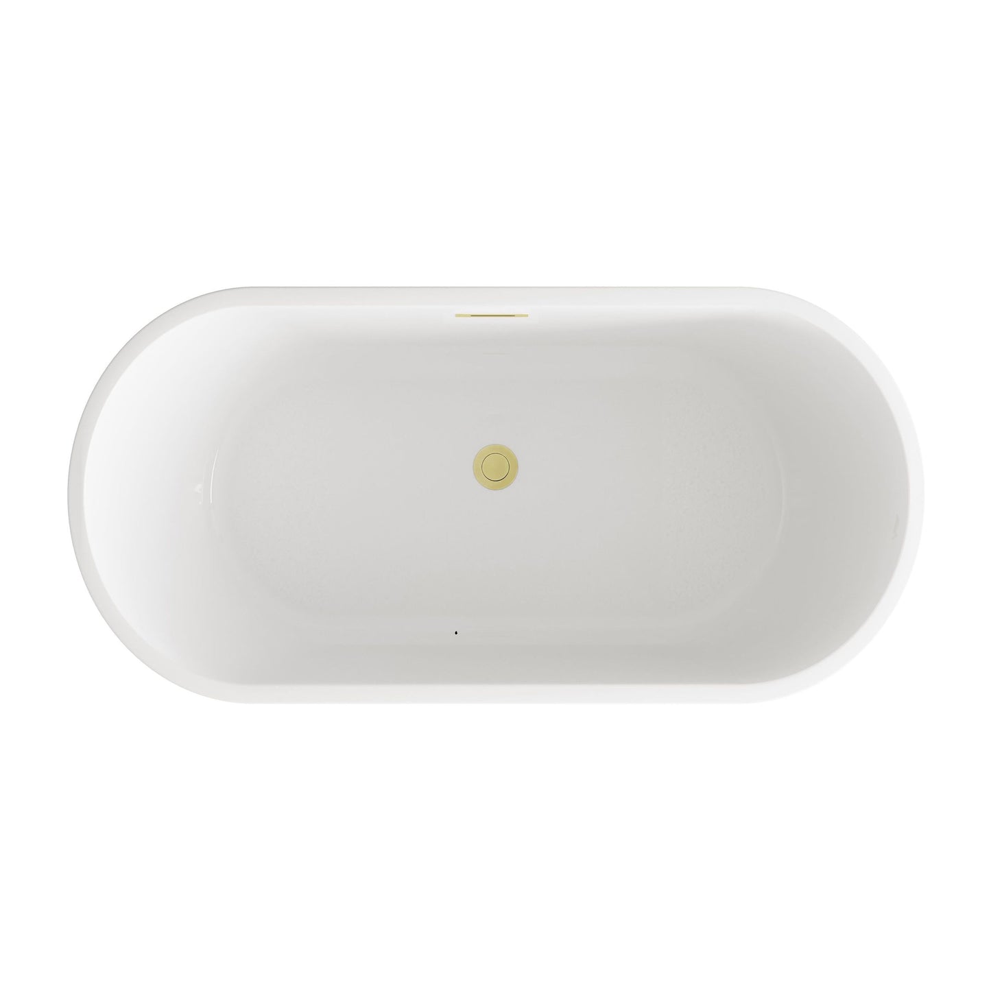 Odette 59" Soaking Bathtub in Glossy White