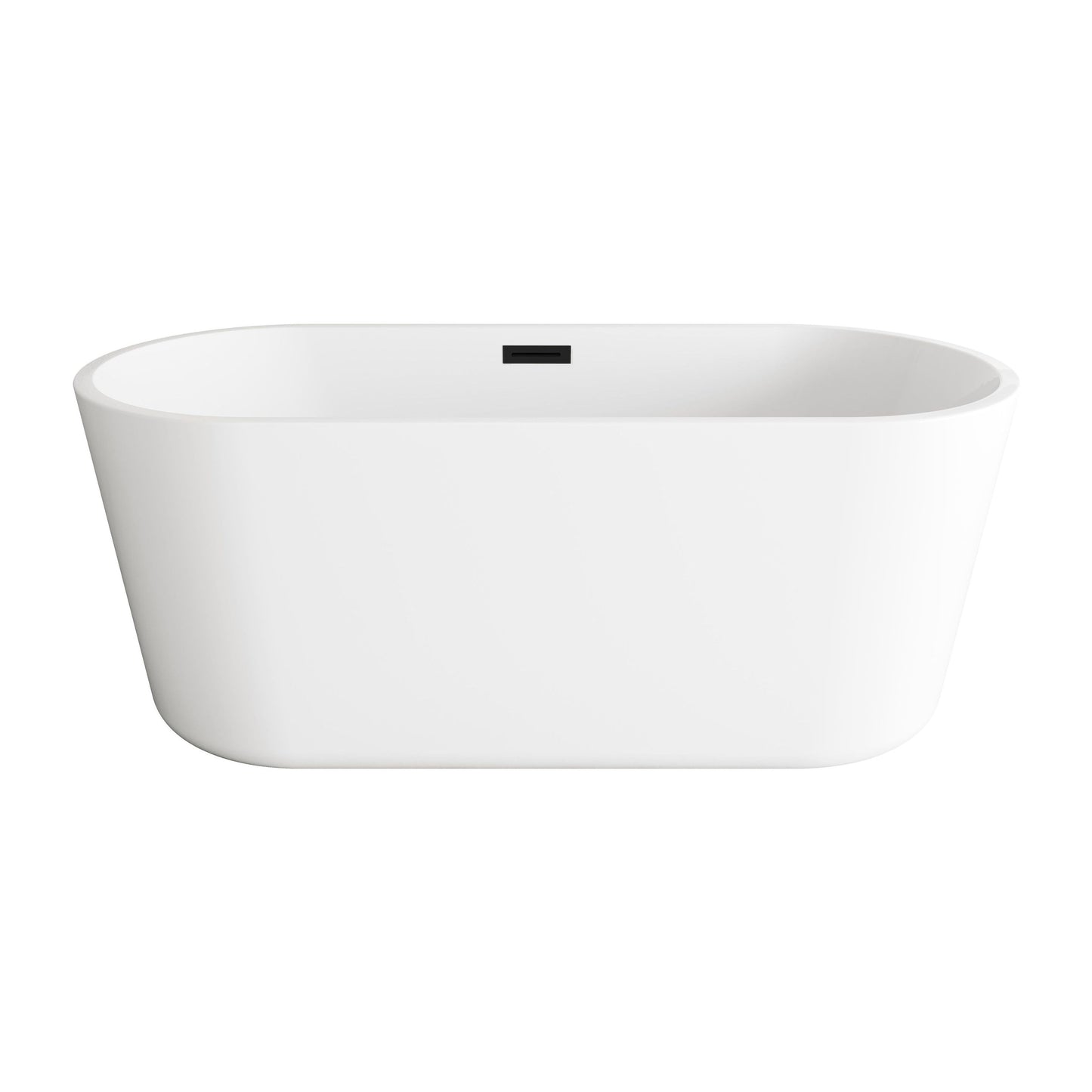 Odette 59" Soaking Bathtub in Glossy White