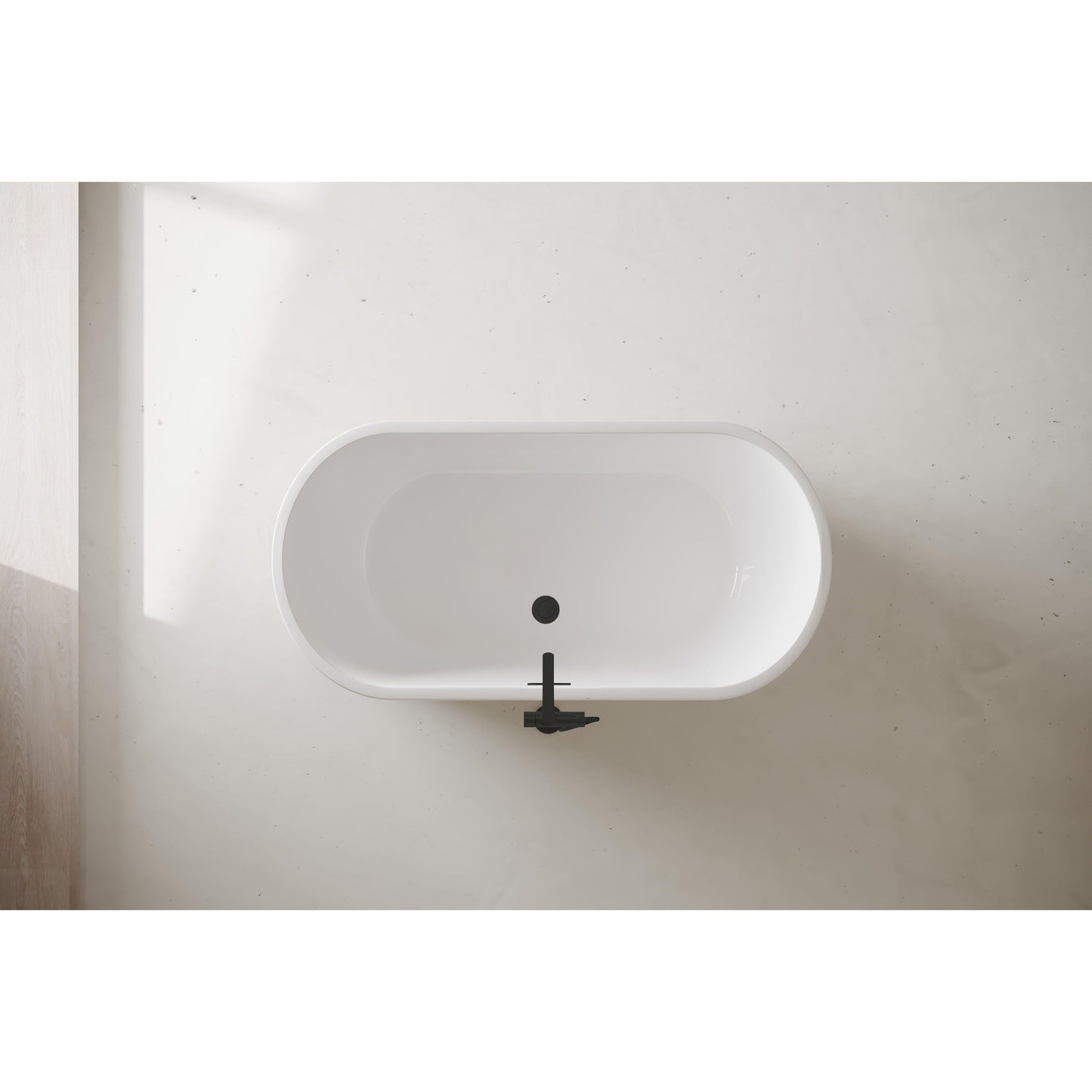 Odette 59" Soaking Bathtub in Glossy White