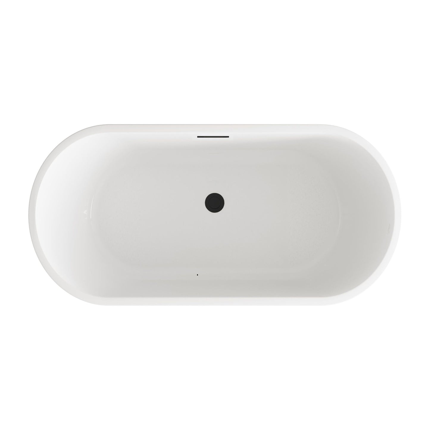 Odette 59" Soaking Bathtub in Glossy White